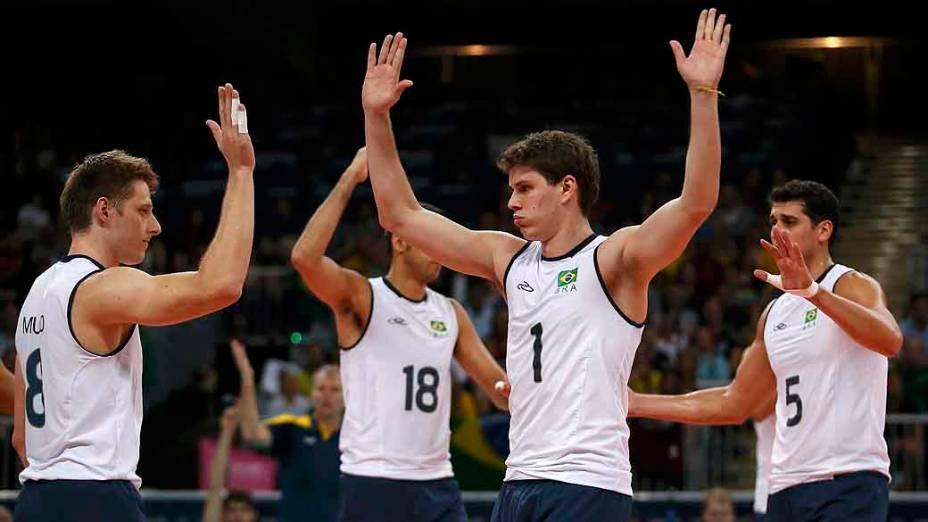 Seleção Masculina de Vôlei vence a Alemanha, em 06/08/2012