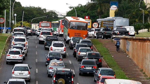 Apagão provocou congestionamento na capital federal nesta terça-feira