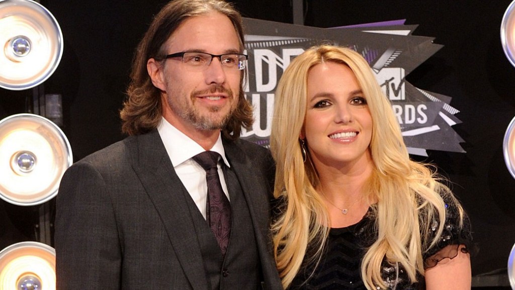 Jason Trawick e Britney Spears em uma premiação