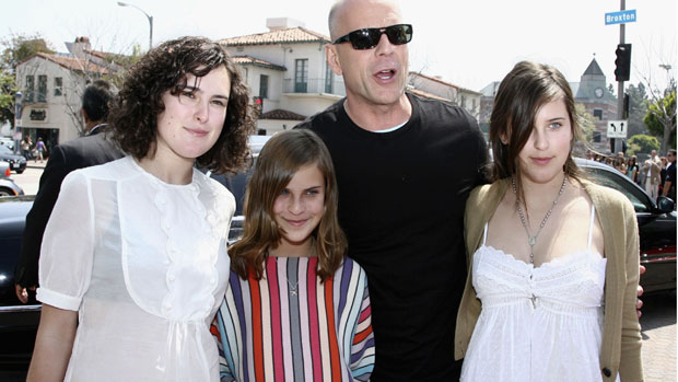 Rumer, Tallulah e Scout são filhas de Demi Moore com o ator Bruce Willis