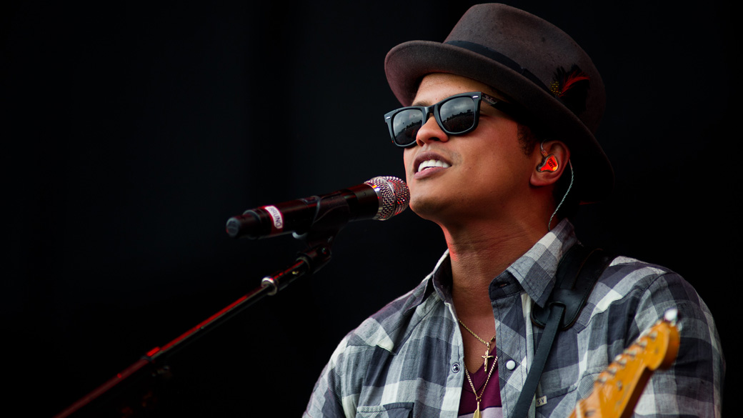 Bruno Mars, que está em Israel pela primeira vez: artista tinha uma agenda de apresentações no país