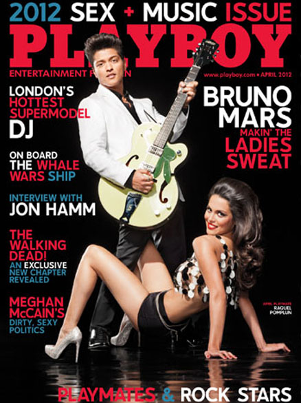Bruno Mars, o 10º homem na capa de Playboy, em 2012 Bruno Mars, o 10º homem na capa de Playboy, em 2012