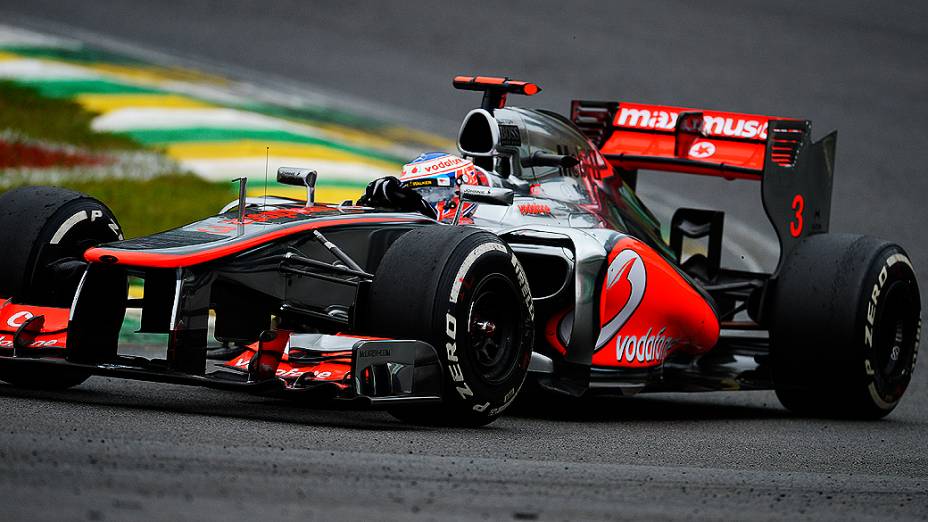 Jenson Button no GP do Brasil de Fórmula 1, em Interlagos