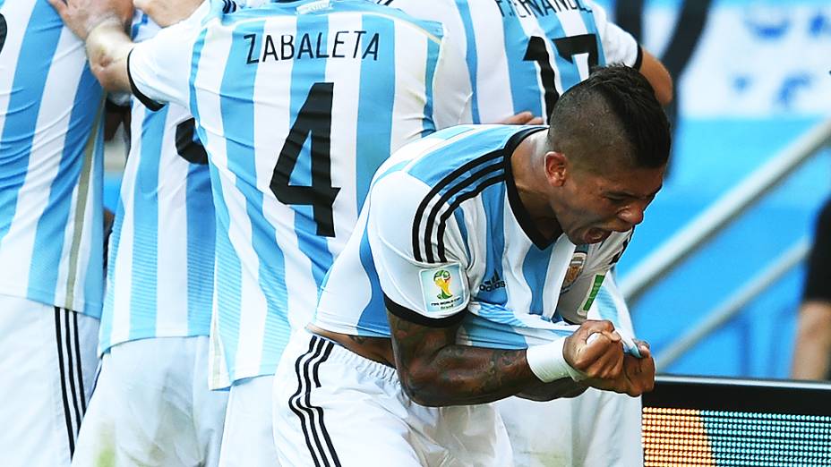 Jogador da Argentina no Mineirão, em Belo Horizonte