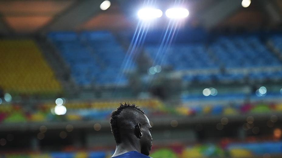 Mario Balotelli da Itália na Arena Amazônia