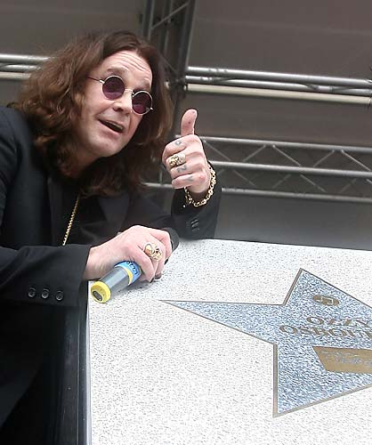 O roqueiro britânico Ozzy Osbourne: em 2002, estrela pela sua obra.