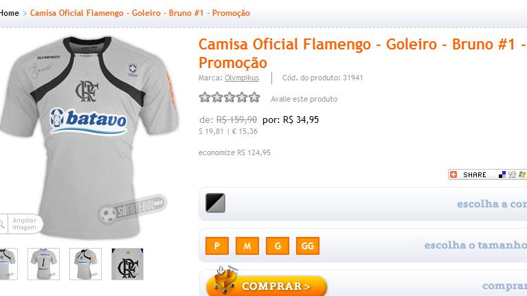 Camisa do ex-goleiro Bruno em liquidação