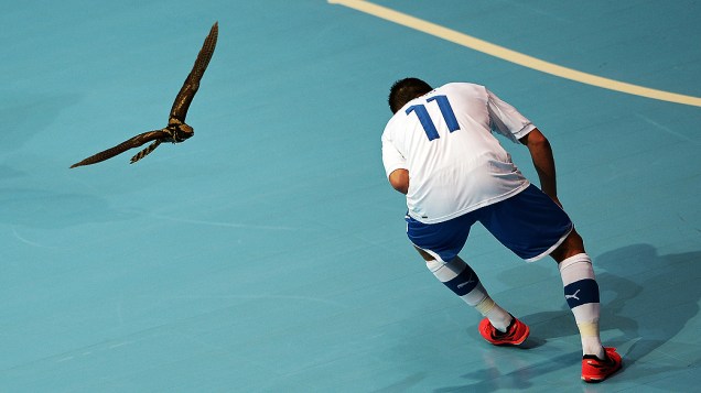 Uma coruja interrompeu por alguns minutos o duelo entre Itália e México pela última rodada da fase de grupos da Copa do Mundo de futsal, na Tailândia