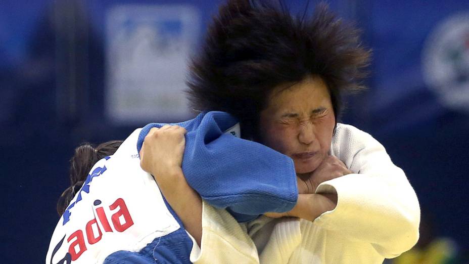 A brasileira Sarah Menezes conquistou a medalha de bornze na categoria até 48 kg