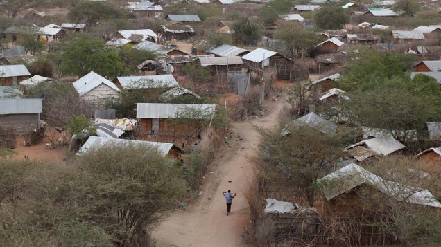 Vista do acampamento Dagahaley, no campo de refugiados de Dadaab, Quênia