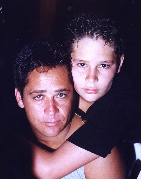 Leonardo com o filho Pedro