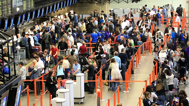 caos aéreo no aeroporto de Guarulhos