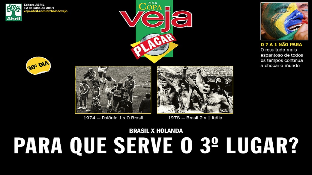 Capa da edição deste sábado (12) de VEJA PLACAR