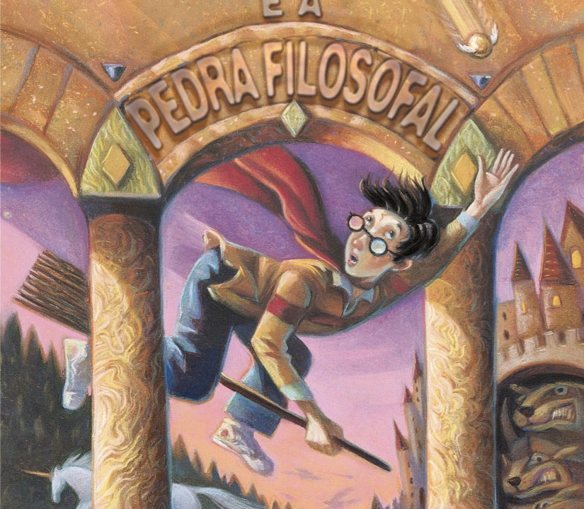 Capa da edição brasileira de 'Harry Potter e a Pedra Filosofal'