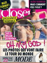 Capa da revista francesa 'Closer', que diz ter fotos de Kate Middleton de topless