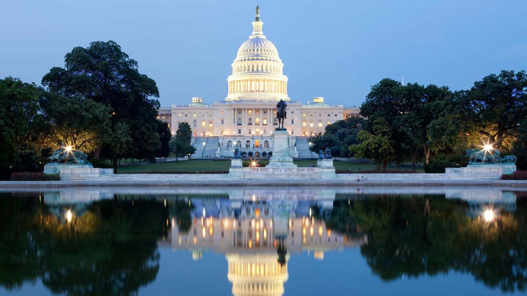 Prédio do Congresso Americano (Capitólio) em Washington