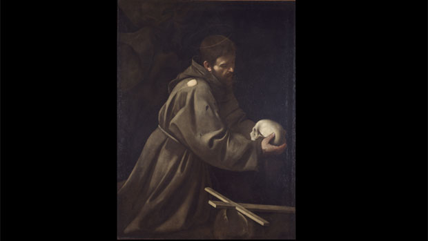 Tela <em>São Francisco em Meditação</em>, de Caravaggio