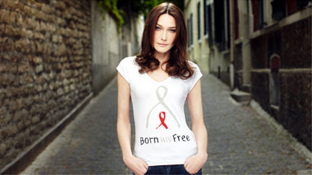 Carla Bruni para Born HIV Free