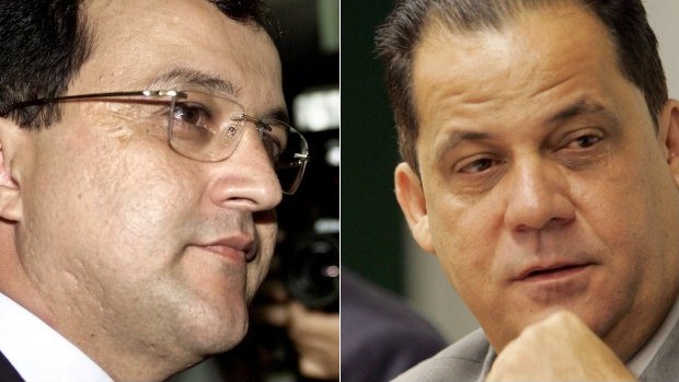 O contraventor Carlinhos Cachoeira e o deputado federal Carlos Alberto Leréia