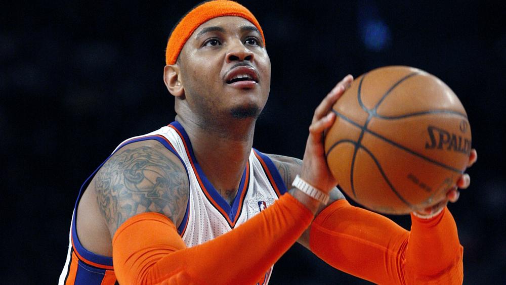 Carmelo Anthony, do Knicks, marcou 37 pontos na vitória por 106 a 104 sobre o Celtics