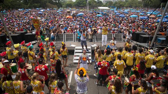 Desfile do bloco Bangalafumenga, no aterro do Flamengo, zona sul do Rio de Janeiro