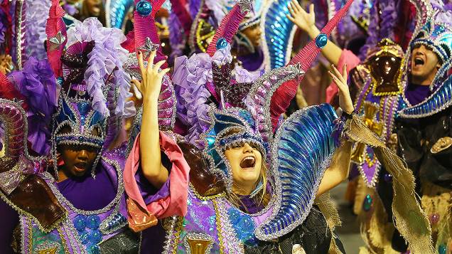 Águia de Ouro no segundo dia de desfiles das escolas de samba do Grupo Especial no Carnaval de São Paulo