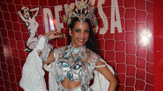 Thalita Rebouças durante a segunda noite de desfiles na Marquês de Sapucaí