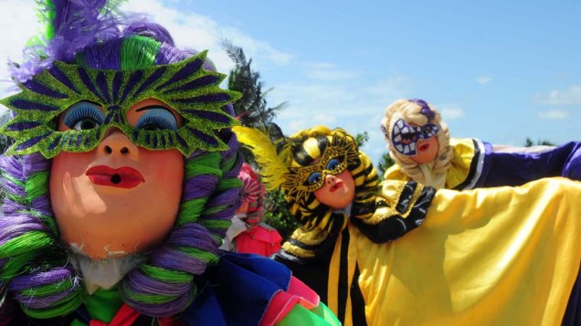 Foliões durante Carnaval de Olinda, em 21/02/2012