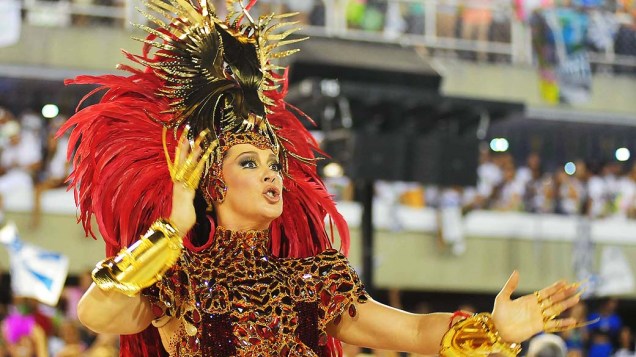 Cláudia Raia, destaque no desfile da Beija-Flor