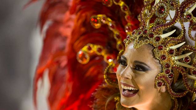 Desfile da escola de samba Império da Tijuca com o samba enredo "Batuk", pelo Grupo Especial do Carnaval do Rio de Janeiro, no sambódromo de Marques da Sapucaí, na noite deste domingo (02)