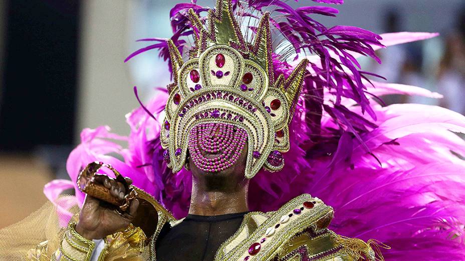 Desfile do Salgueiro pelo Grupo Especial do Carnaval do Rio de Janeiro, na Marquês de Sapucaí