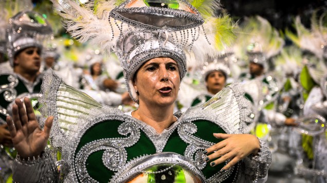 Desfile da Mancha Verde, em São Paulo. A escola apresentou o enredo Mário Lago - O homem do século XX