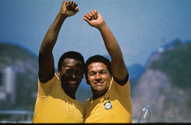 Pelé e Garrincha, companheiros de seleção.