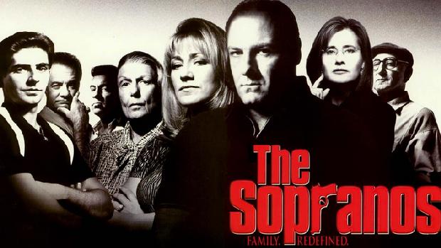 Cartaz de divulgação da série The Sopranos Cartaz de divulgação da série The Sopranos