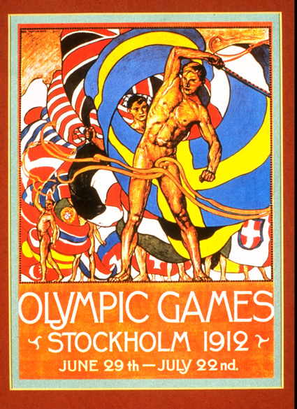 Cartaz das Olimpíadas de Estocolmo, Suécia 1912