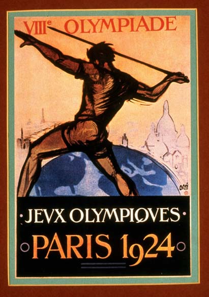 Cartaz das Olimpíadas de Paris, França 1924