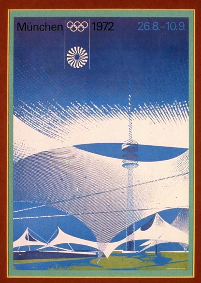 Cartaz das Olimpíadas em Munique, Alemanha 1972