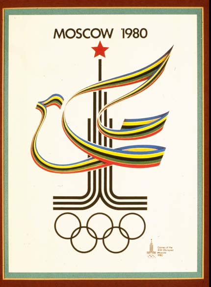 Cartaz das Olimpíadas de Moscou, Rússia 1980