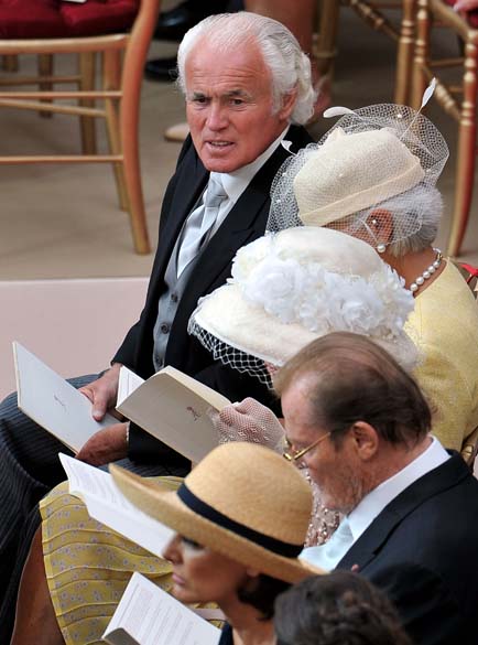 Yves Piaget durante a cerimônia religiosa do casamento real do príncipe Albert II e princesa Charlene de Mônaco, no pátio principal no Palácio do Príncipe