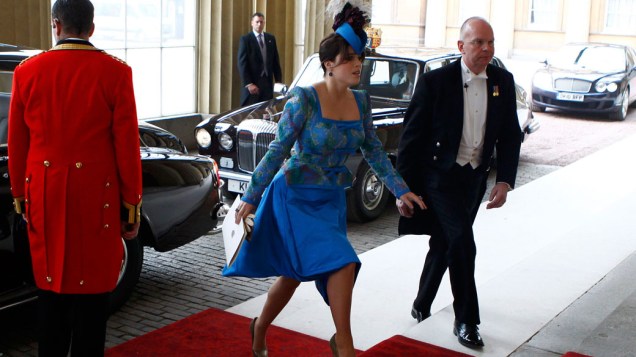 Princesa Eugenie chega ao Palácio de Buckingham, após a cerimônia de casamento