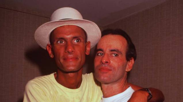 Com o amigo Ney Matogrosso, em 1989 Com o amigo Ney Matogrosso, em 1989