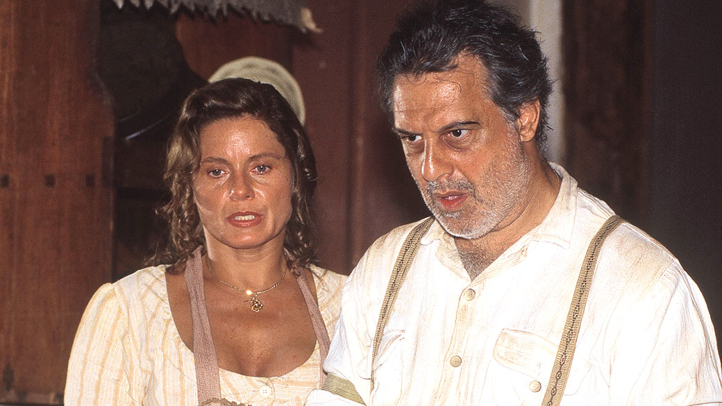 Vera Fischer e Antônio Fagundes na novela 'O Rei do Gado', de 1996
