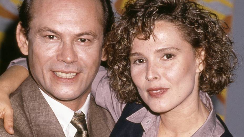 José Wilker e Louise Cardoso na novela Mico Preto em 1990