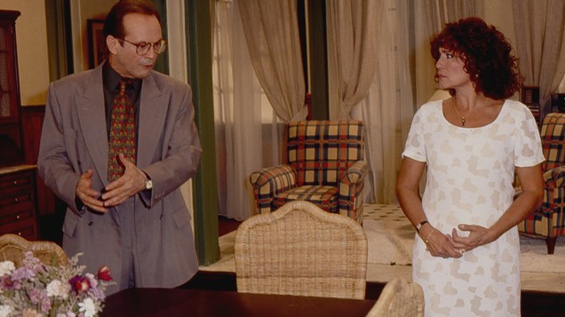Susana Vieira e José Wilker na novela A Próxima Vítima em 1995