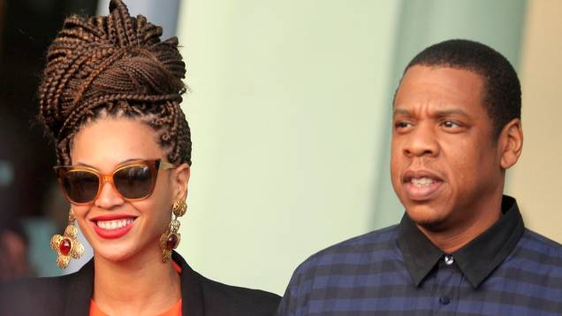 A cantora Beyoncé e seu marido, o rapper Jay-Z, em Havana, Cuba