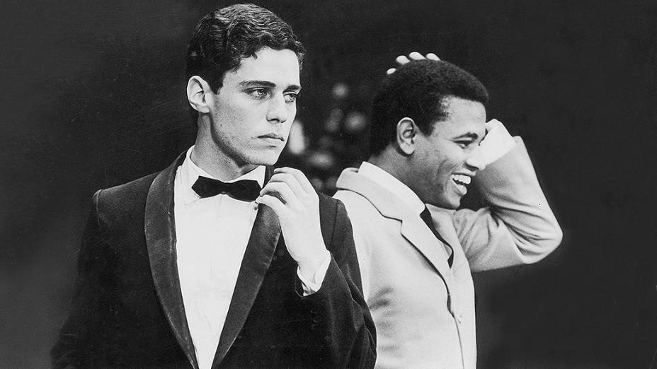 Chico Buarque e Jair Rodrigues no programa "O Fino da Bossa", da TV Record, em 1967