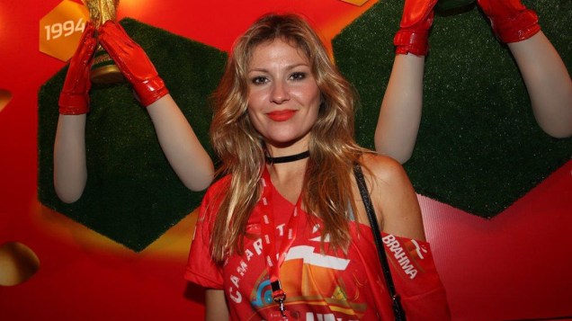 Ellen Jabour no primeiro dia de carnaval na Sapucaí, no Rio