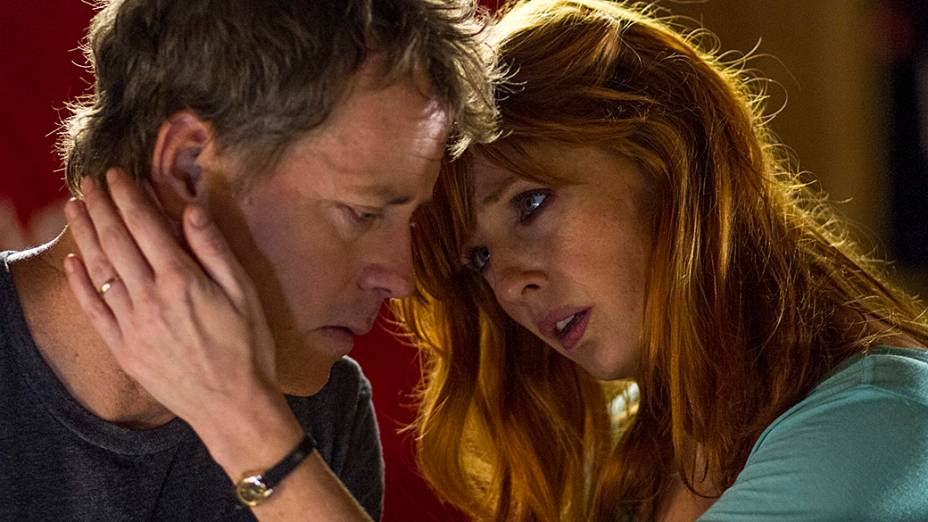 Todd Burpo (Greg Kinnear) e Sonja Burpo (Kelly Reilly) personagens do filme O Céu É de Verdade