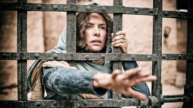 A atriz Roma Downey, como Maria, mãe de Jesus, em cena da minissérie A Bíblia A atriz Roma Downey, como Maria, mãe de Jesus, em cena da minissérie A Bíblia