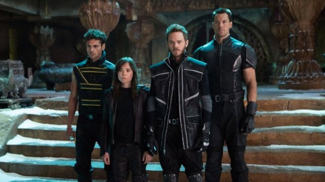 Atores Shawn Ashmore, Ellen Page, Daniel Cudmore e Adan Canto em cena do filme X-Men – Dias de um Futuro Esquecido